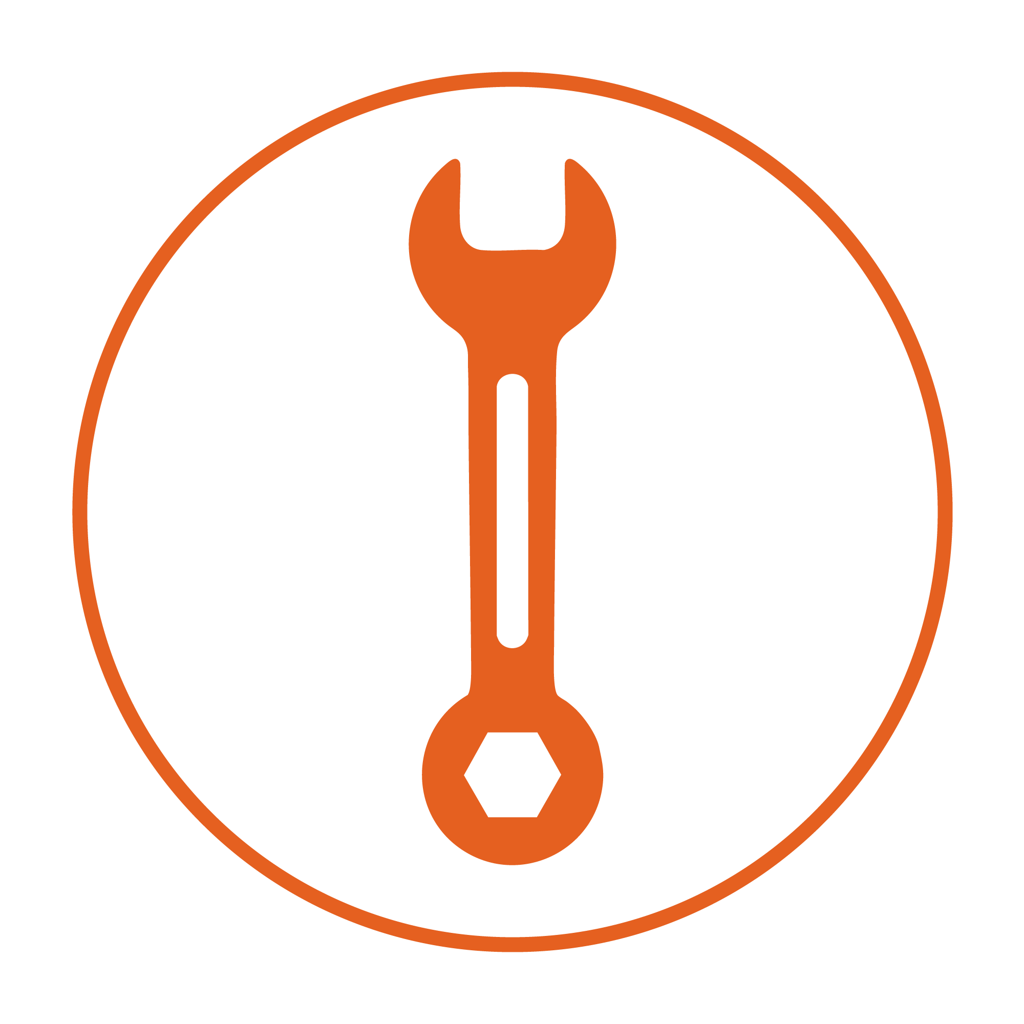 Wrench icon for helicopter fire bucket maintenance
