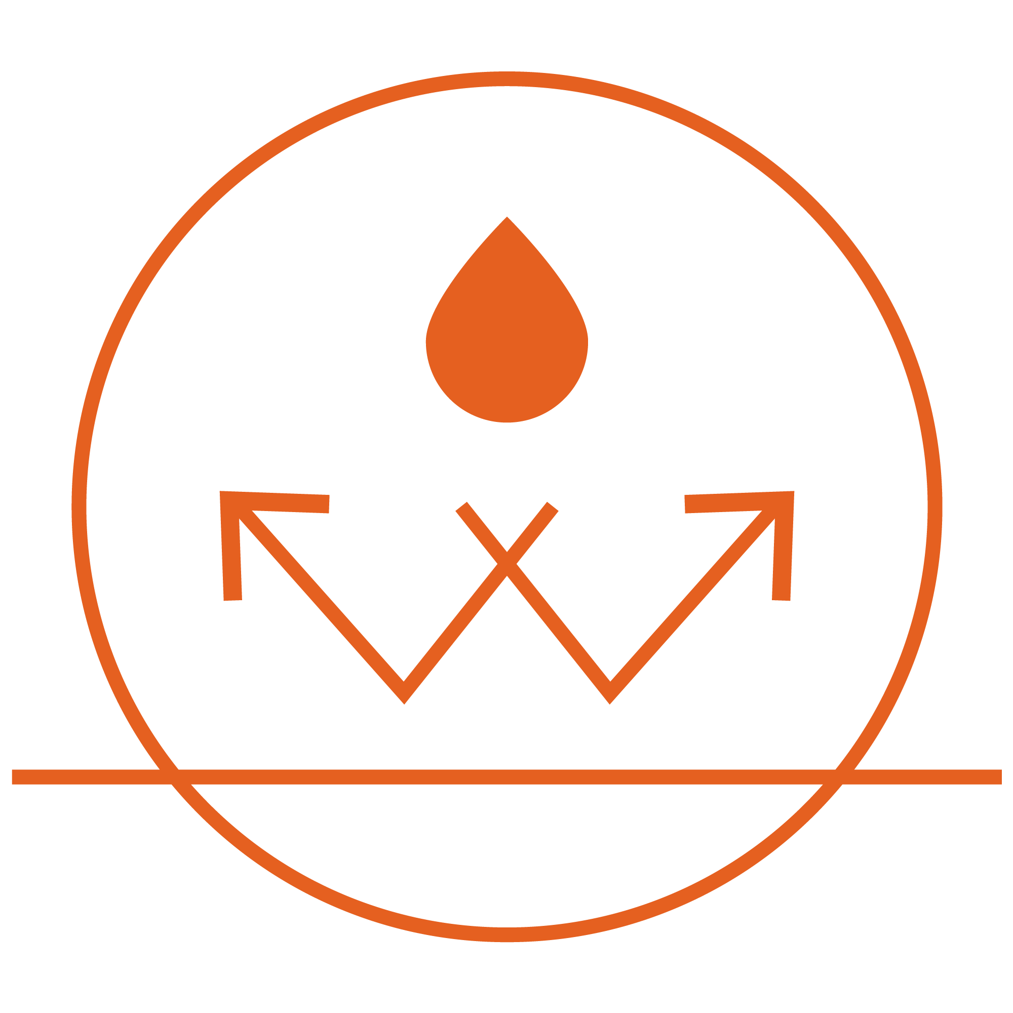 Corrosion-resistant materials icon for water buckets